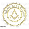 Badge / Macaron GLNF – Grande tenue provinciale – Assistant Grand Maître – Maine Atlantique – Brodé machine